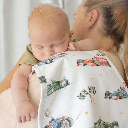 Snuggle Hunny - Little Racers Organic Cotton Burp Cloth