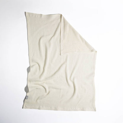 Living Textiles - Bassinet Cotton Cellular Blanket - Natural White