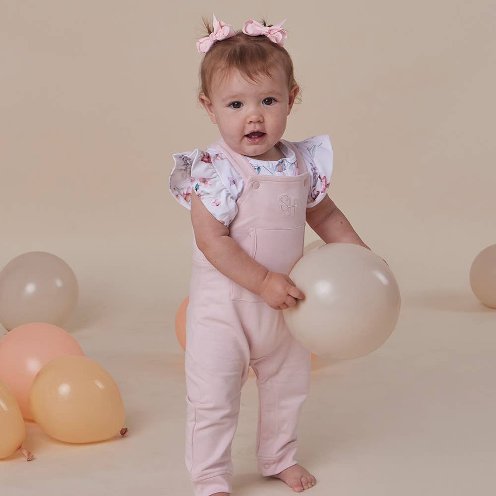 Snuggle Hunny - Baby Pink Organic Joey Overalls