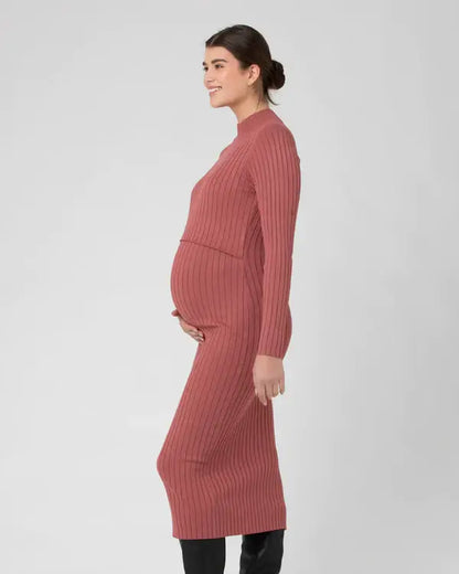 Ripe Maternity - Nella Rib Nursing Knit Dress