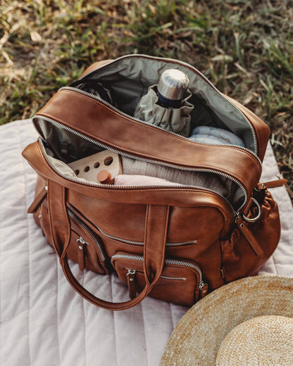 OiOi - Carry All Nappy Bag - Tan Vegan Leather