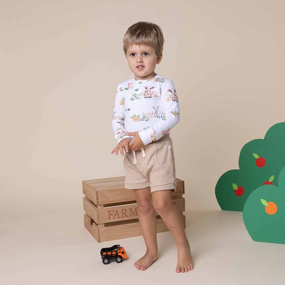 Snuggle Hunny - Farm Long Sleeve Organic Bodysuit