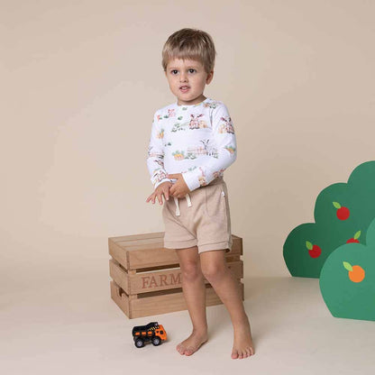 Snuggle Hunny - Farm Long Sleeve Organic Bodysuit