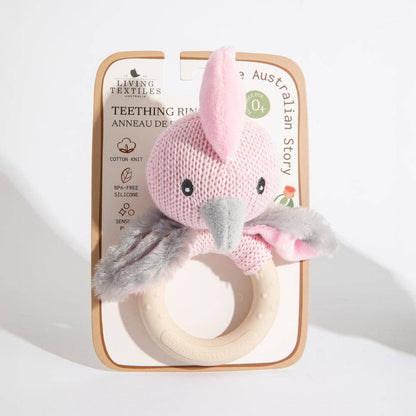 Living Textiles - Ring Rattle - Galah
