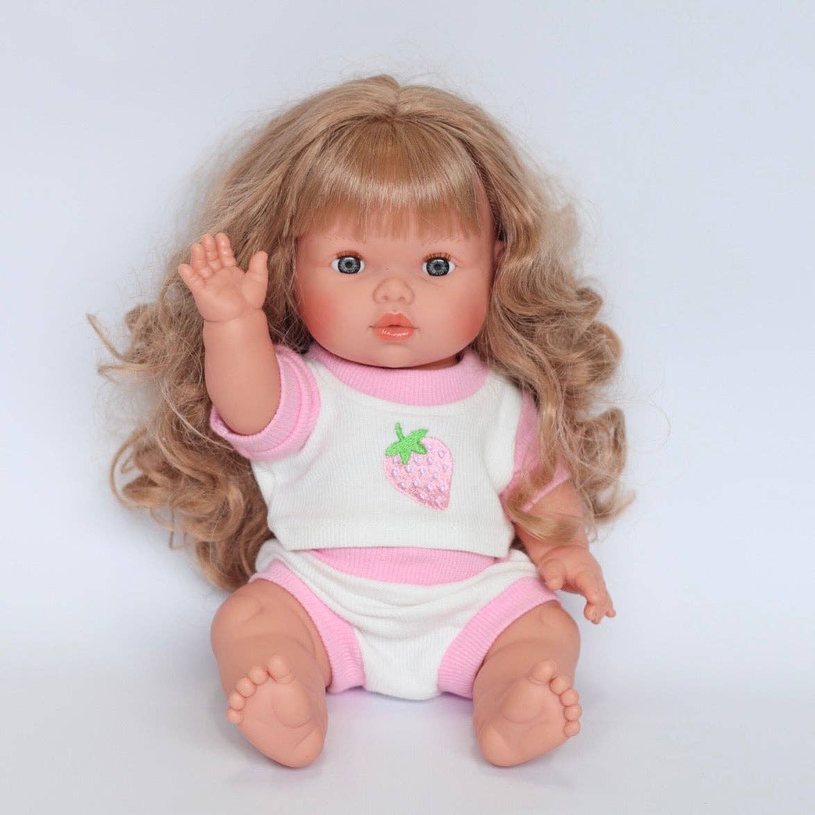 SALLI COLLECTIVE - Strawberry Dolls top + Bloomer shorts set dolls outfit