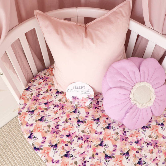 Snuggle Hunny - Blushing Beauty Organic Fitted Cot Sheet