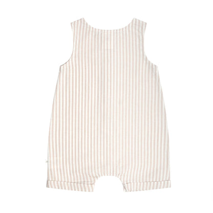 Kynd Baby - Slouchy Sleeveless Shortall - Sandstone Stripe