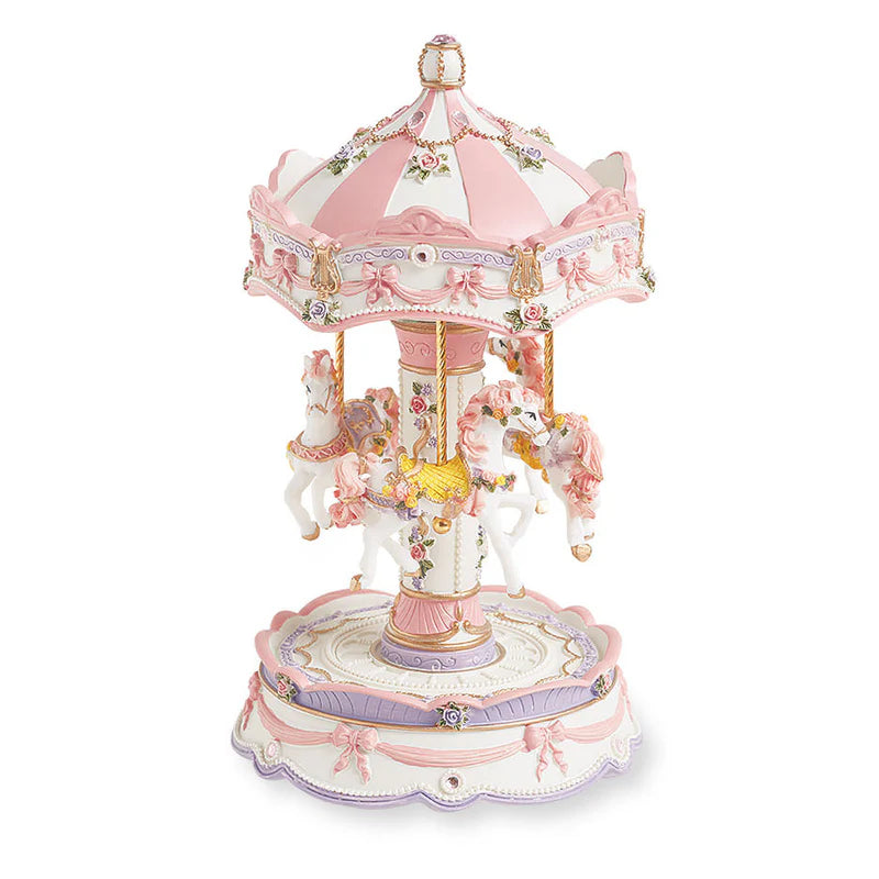 Pastel Spinning Horse Carousel With Music