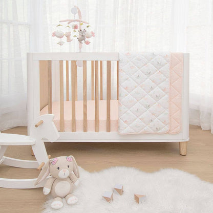 Living Textiles - 2-pack Jersey Cot Fitted Sheet - Ava/Blush Floral