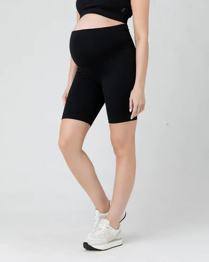 Ripe Maternity - Over Tummy Bike Short  Black