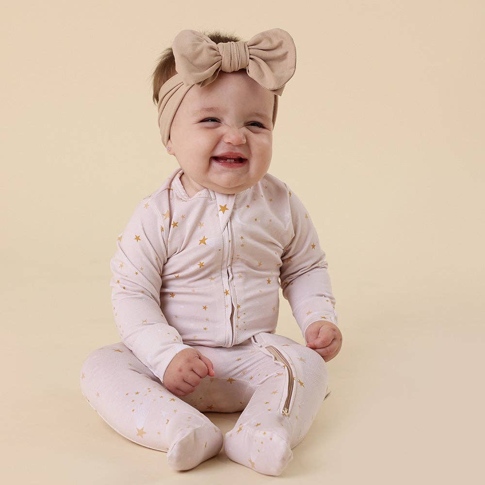 Snuggle Hunny - Stardust Organic Snuggle Sleepsuit Zip Footie