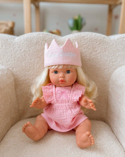 SALLI COLLECTIVE - Tiny Queen cotton crown -Powder Pink