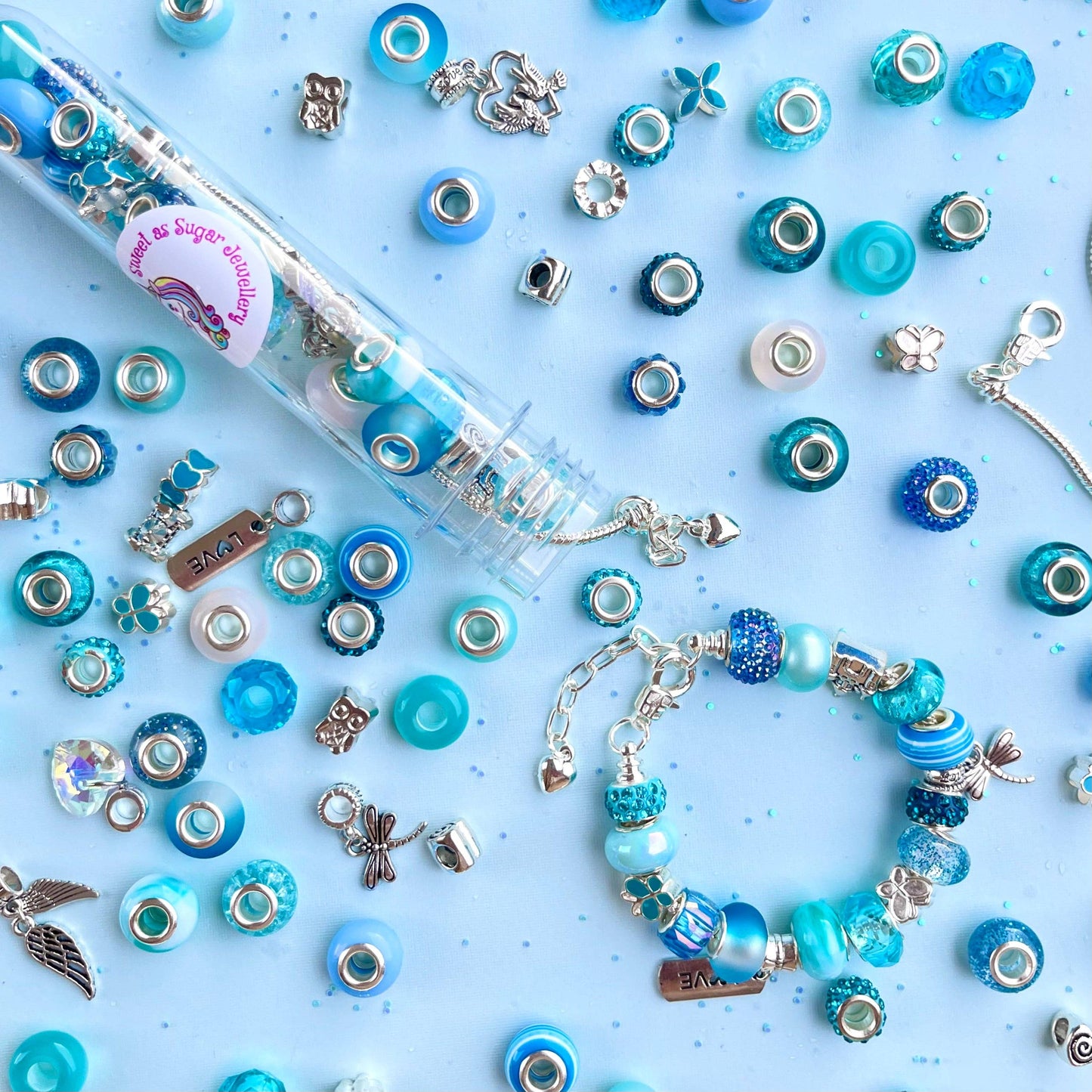 Sweet As Sugar Jewellery - Jewellery Making Kit Charm Bracelet Set