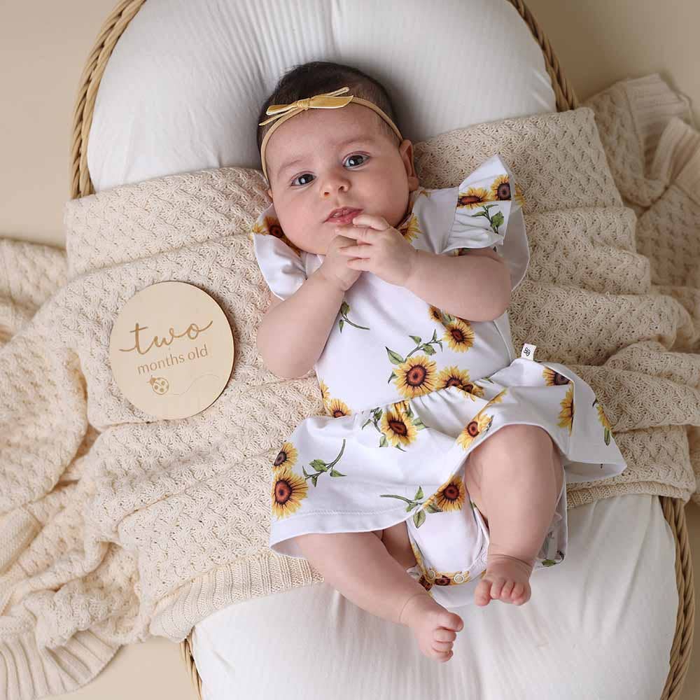 Sunflower Short Sleeve Organic Dress