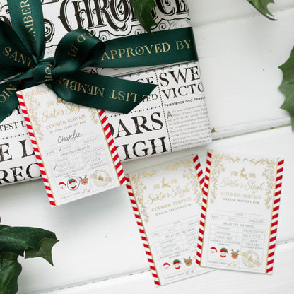 Black Bow Studio - Santa's Sleigh Express Christmas Gift Tags - Set of 6
