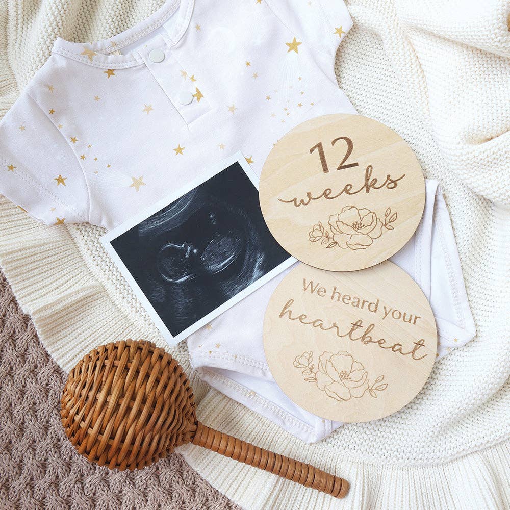 Snuggle Hunny - Bloom Pregnancy Wooden Milestone Cards
