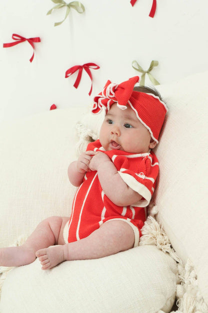 FRECKLES the label - Pre-Order Retro Stripe Cotton Romper | Winterberry