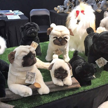 Bocchetta Plush Toys - Puddles - Black Pug puppy Size 28cm/11"