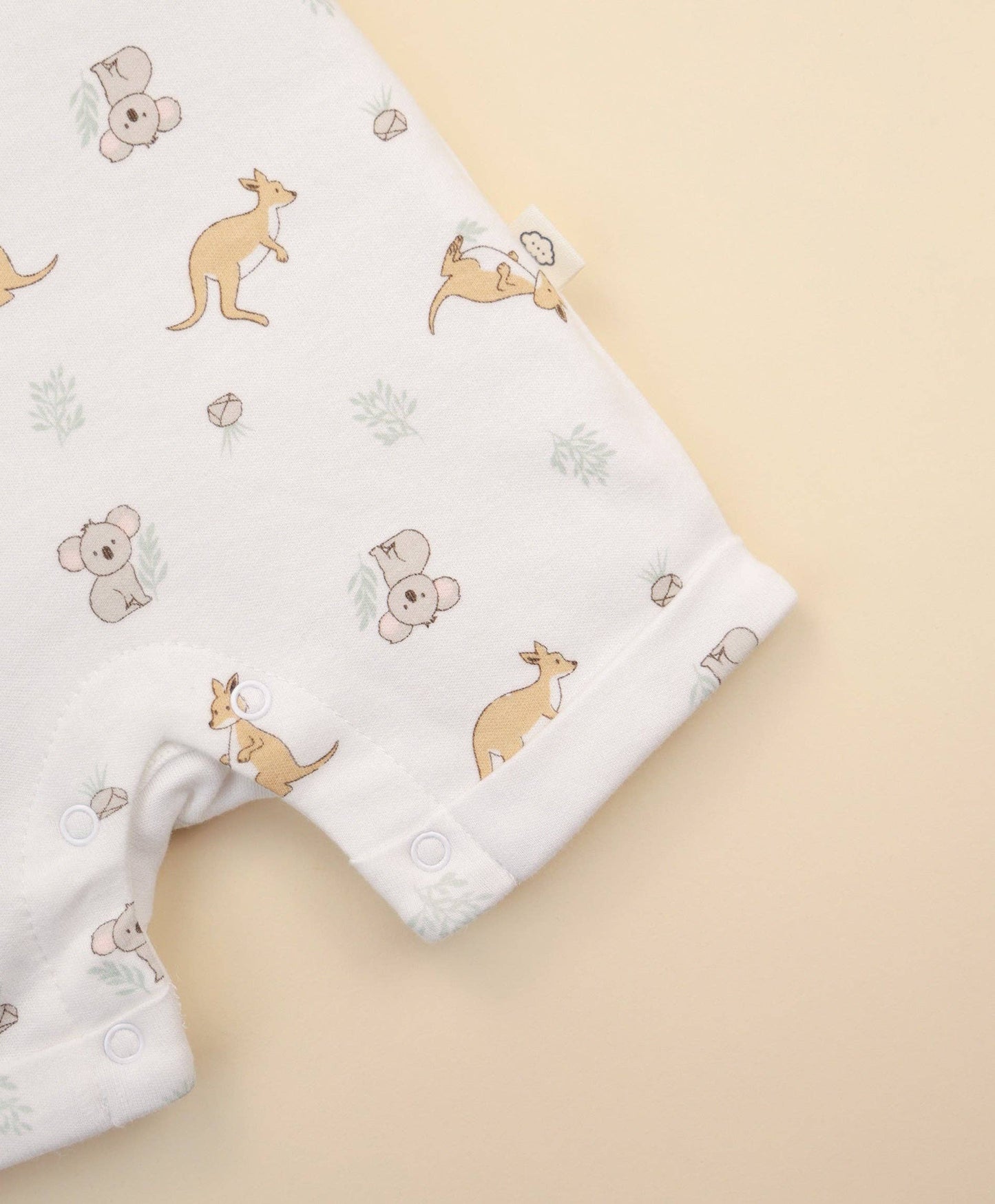 Lūmmi in Colour Babywear - Organic Cotton Romper - Kangaroo & Koala