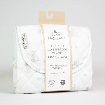Living Textiles - Waterproof Travel Change Mat - Elephant Playtime