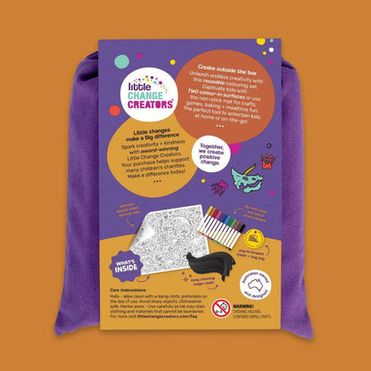 Little Change Creators - JURASSIC | Re-FUN-able™ Dinosaur Colouring + Doodle Mat