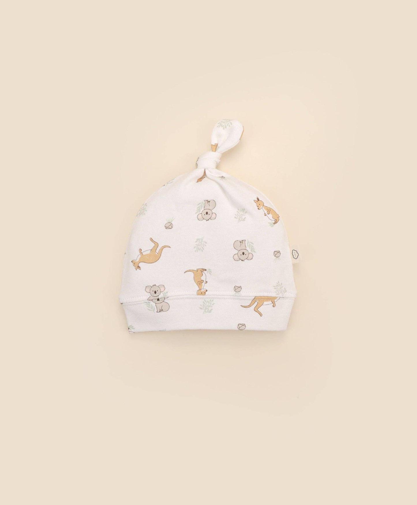 Lūmmi in Colour Babywear - Organic Cotton Baby Beanie - Kangaroo & Koala