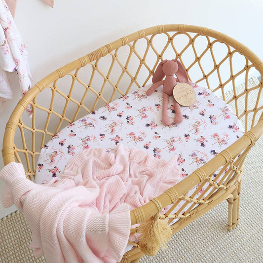Snuggle Hunny - Carousel Organic Bassinet Sheet / Change Pad Cover