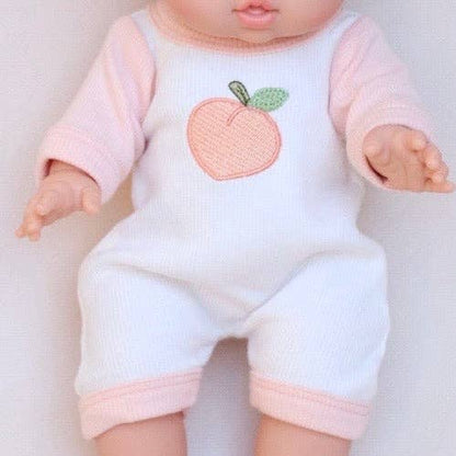 SALLI COLLECTIVE - Peaches & Cream Doll Romper+Bow set🍑 Fits 34-38cm Minikane Gordis, Mini Colettos, Llorens dolls
