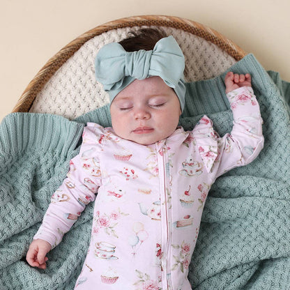 Snuggle Hunny - Sage Organic Oversized Bow