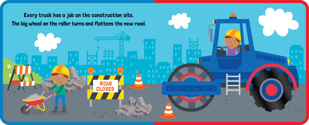 Trucks and Diggers touch and feel spread