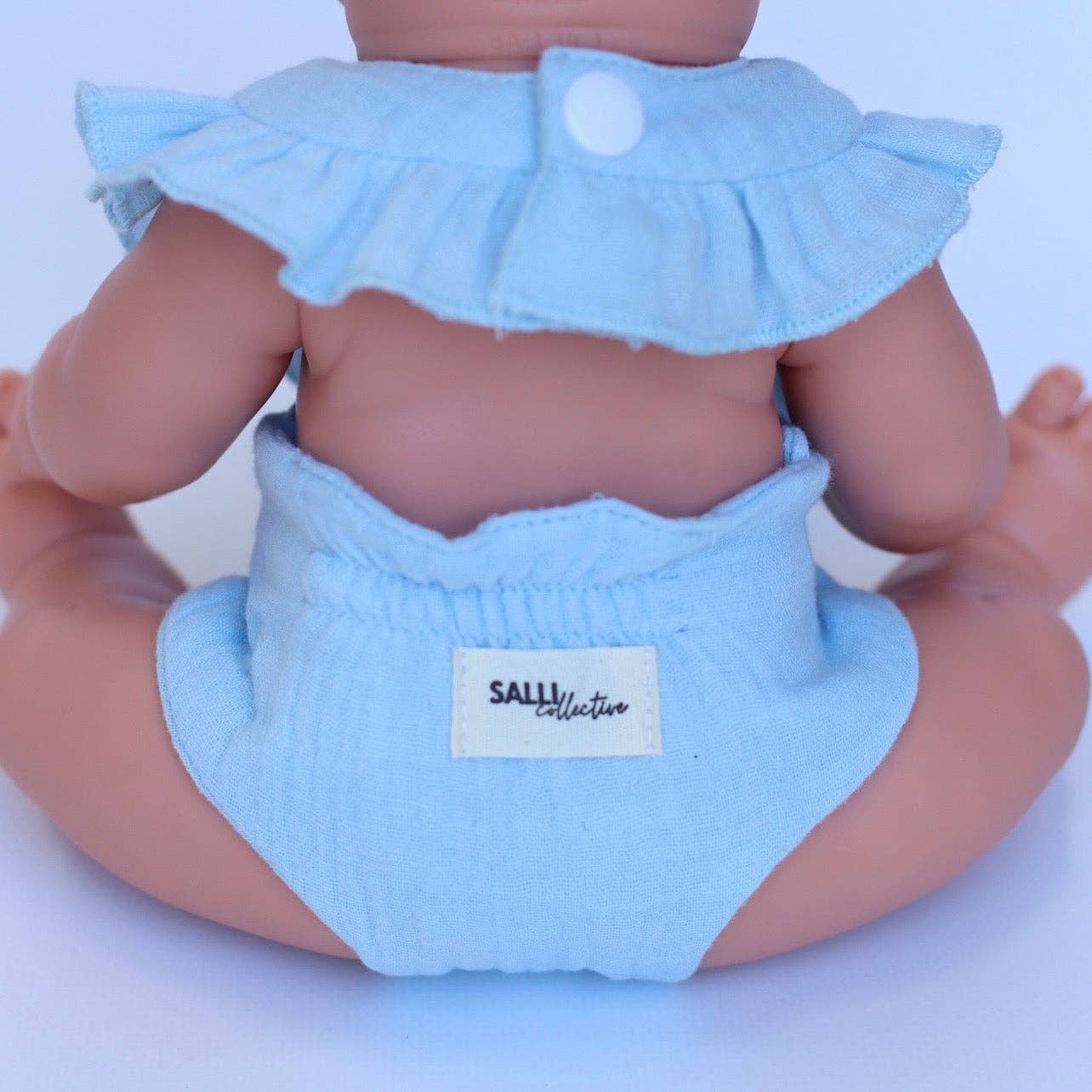 SALLI COLLECTIVE - Cherry Frilled Bib & Diaper Doll Set 🍒