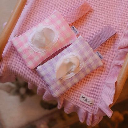 SALLI COLLECTIVE - Dolly baby wipes set - Pink Gingham