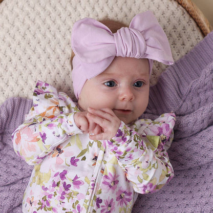 Snuggle Hunny - Lilac Organic Oversized Bow