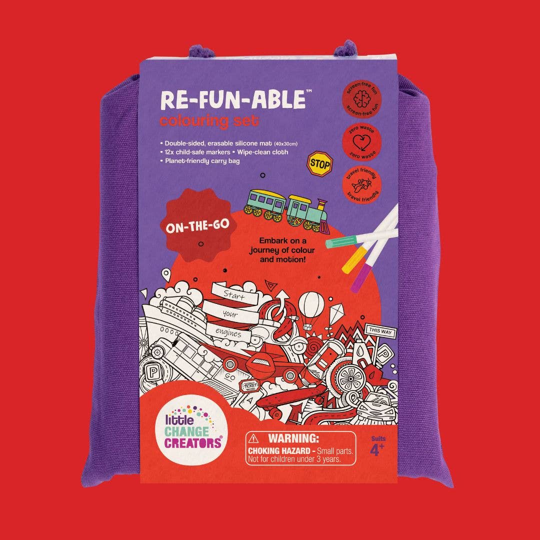 Little Change Creators - ON-THE-GO | Re-FUN-able™ Transport Silicone Colouring Mat