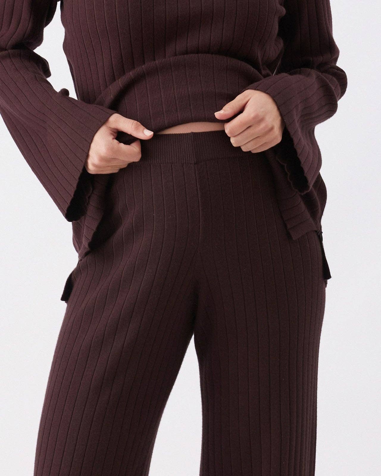 Ripe Maternity - Dallas Rib Knit Pant Cocoa
