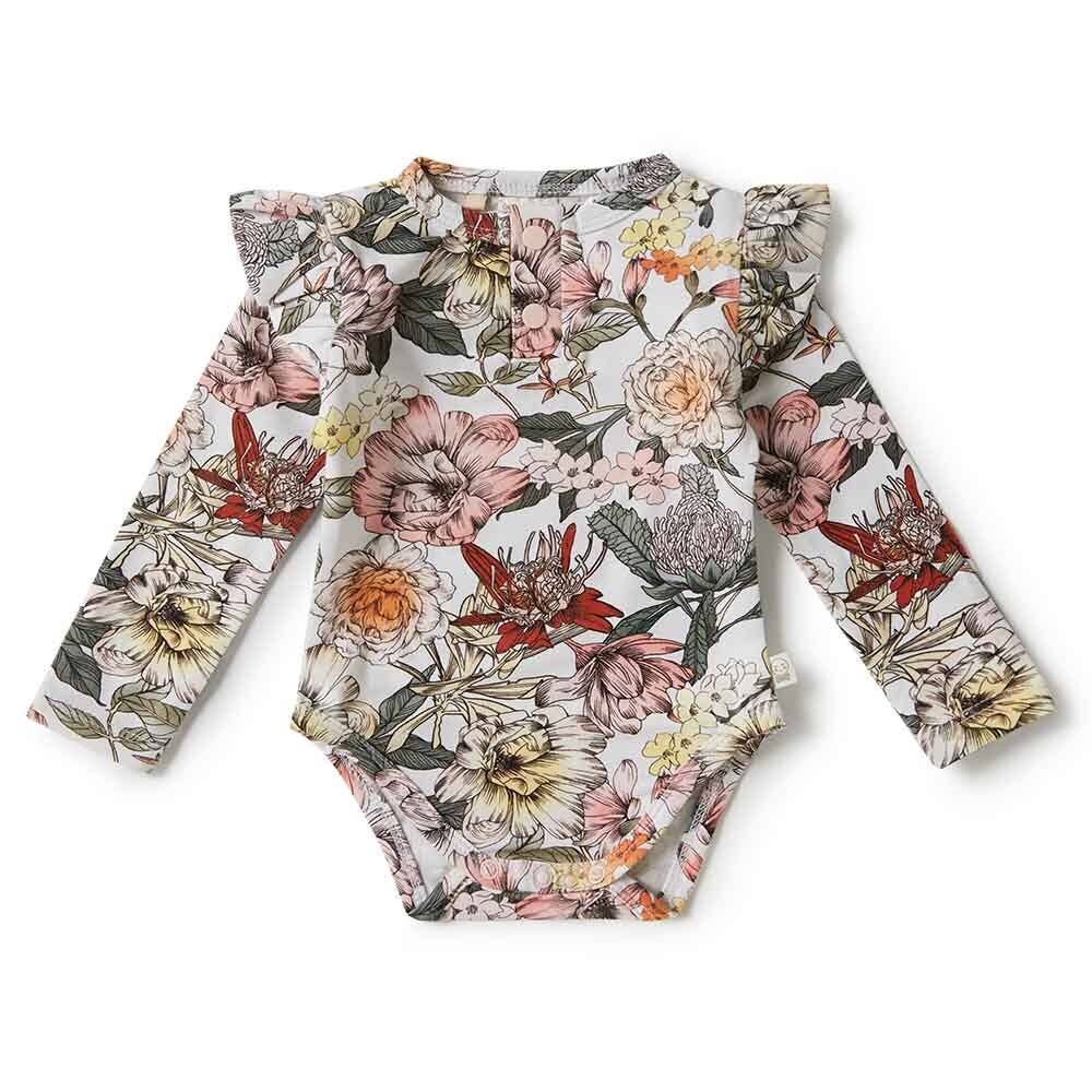 Australiana Long Sleeve Organic Bodysuit