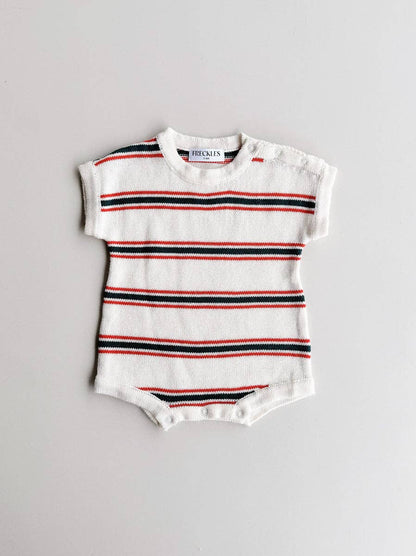 FRECKLES the label - Pre-Order Retro Stripe Cotton Romper | Double Stripe