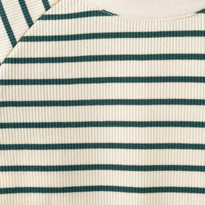 Designer Kidz - Jack Rib Stripe Top - Forest Green