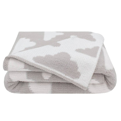 Living Textiles - Chenille Blanket - Grey Clouds