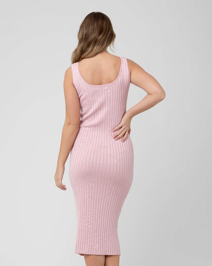 Ripe Maternity - Carmen Rib Knit Dress  Pink