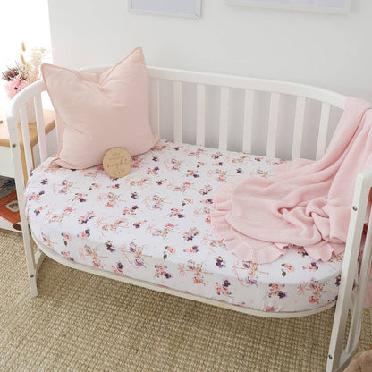 Snuggle Hunny - Carousel Organic Fitted Cot Sheet