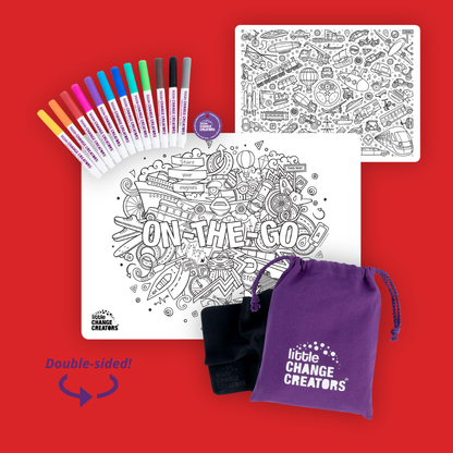 Little Change Creators - ON-THE-GO | Re-FUN-able™ Transport Silicone Colouring Mat
