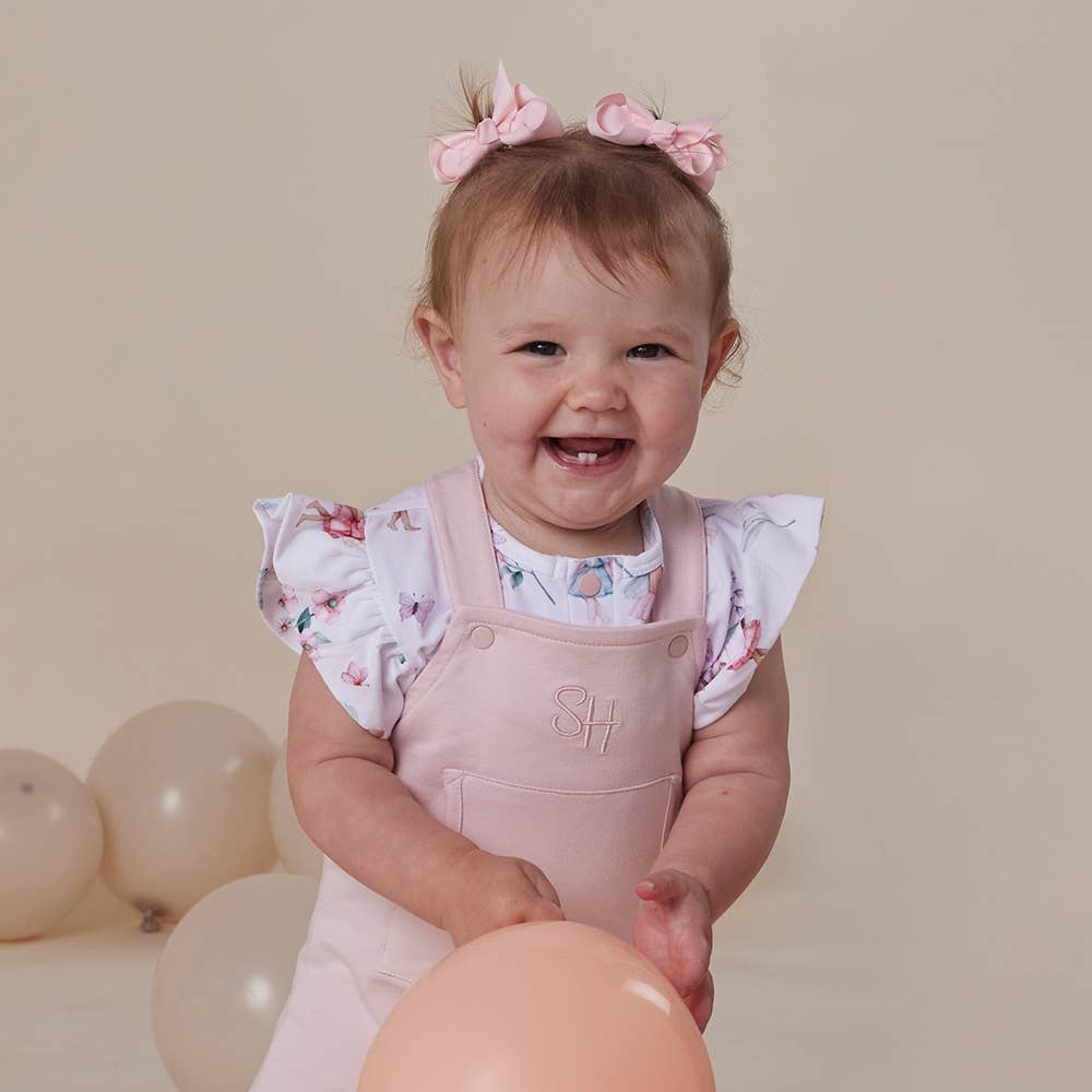 Snuggle Hunny - Baby Pink Organic Joey Overalls