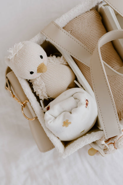 The Beige Collective - Teddy Boucle Nappy Caddy | Cream