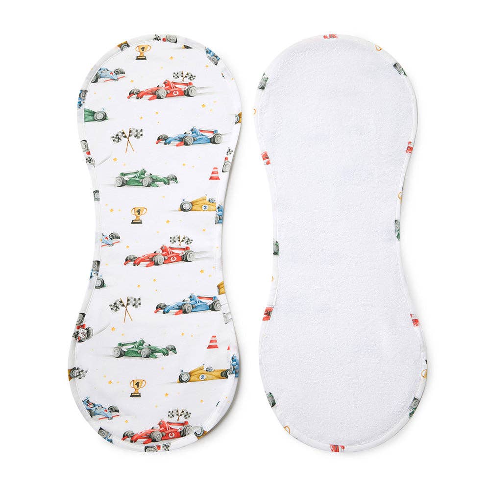 Snuggle Hunny - Little Racers Organic Cotton Burp Cloth