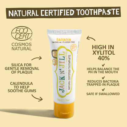 Jack N' Jill Kids - Jack N' Jill Natural Certified Toothpaste Banana 50g