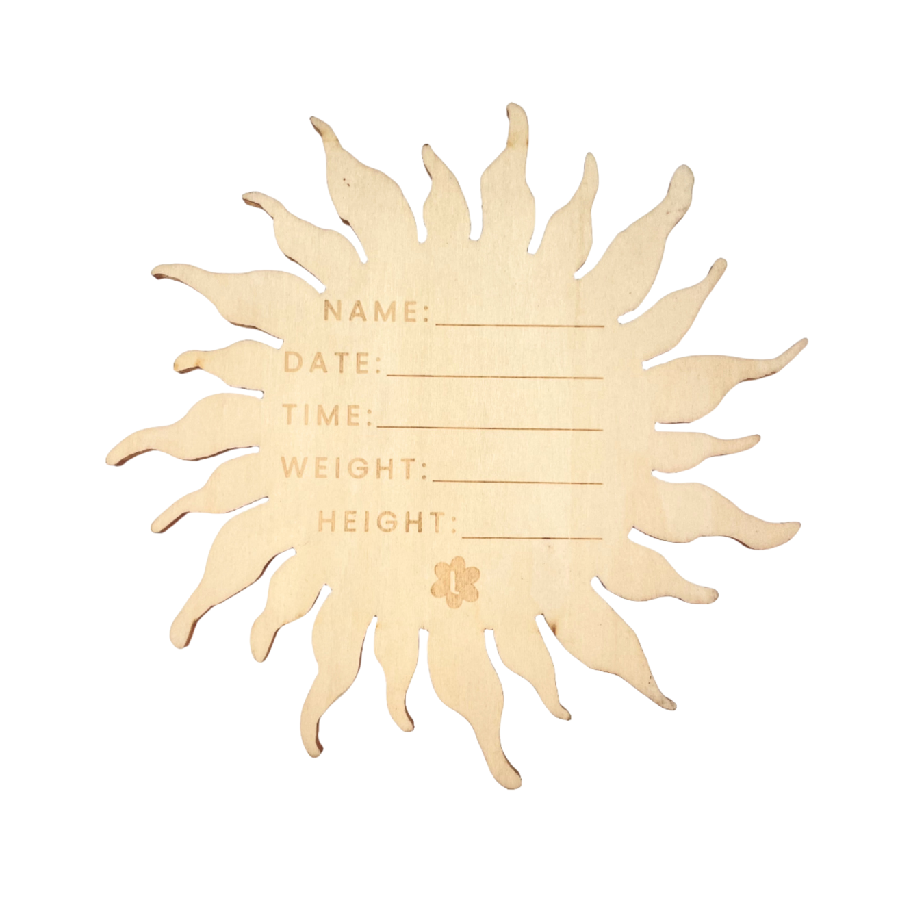 The Beige Collective - He's Here Reversible Sun Announcement Plaque