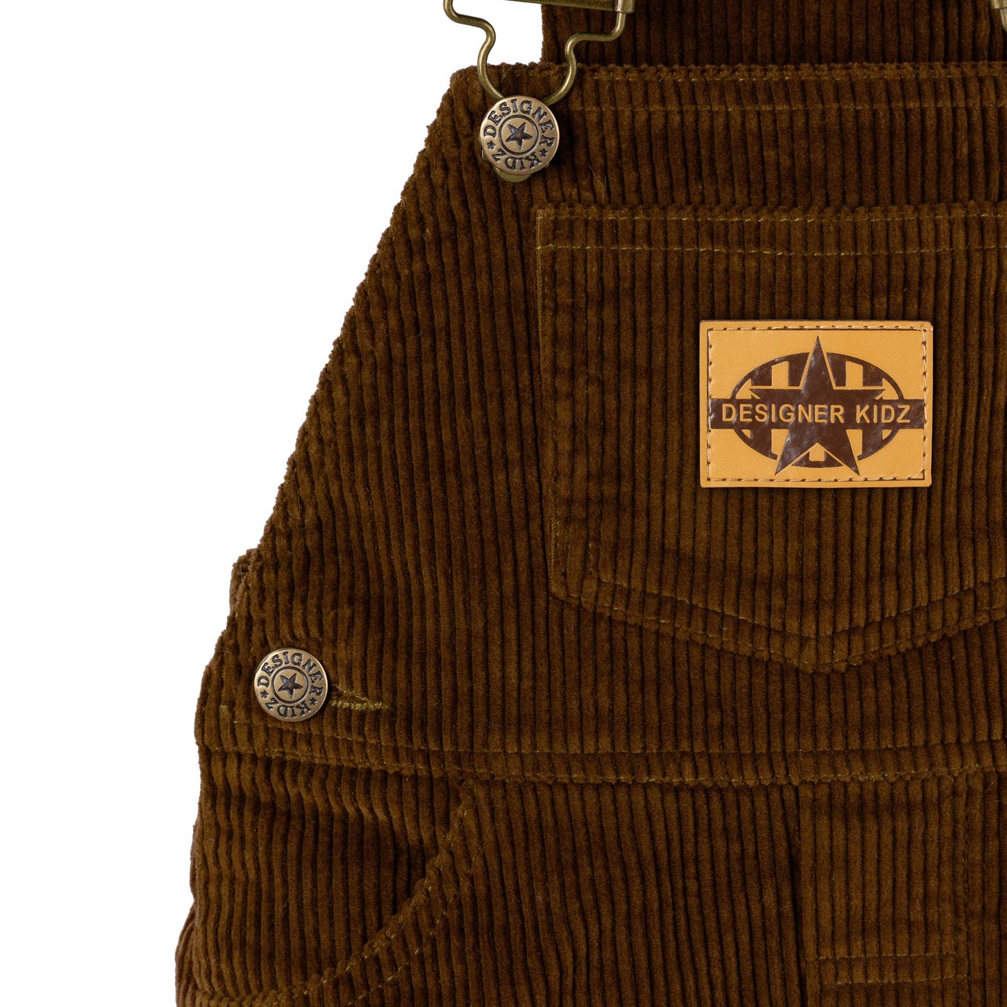 Designer Kidz - Charlie Cord Overalls - Chestnut