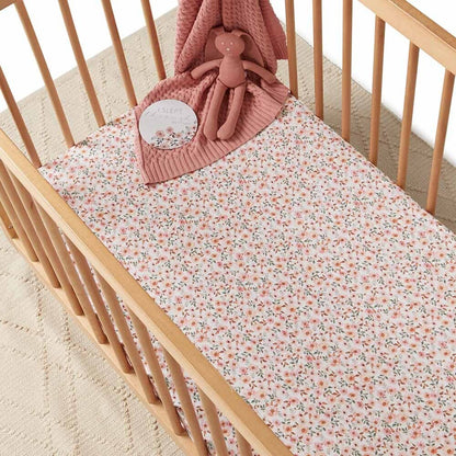 Snuggle Hunny - Spring Floral Fitted Cot Sheet