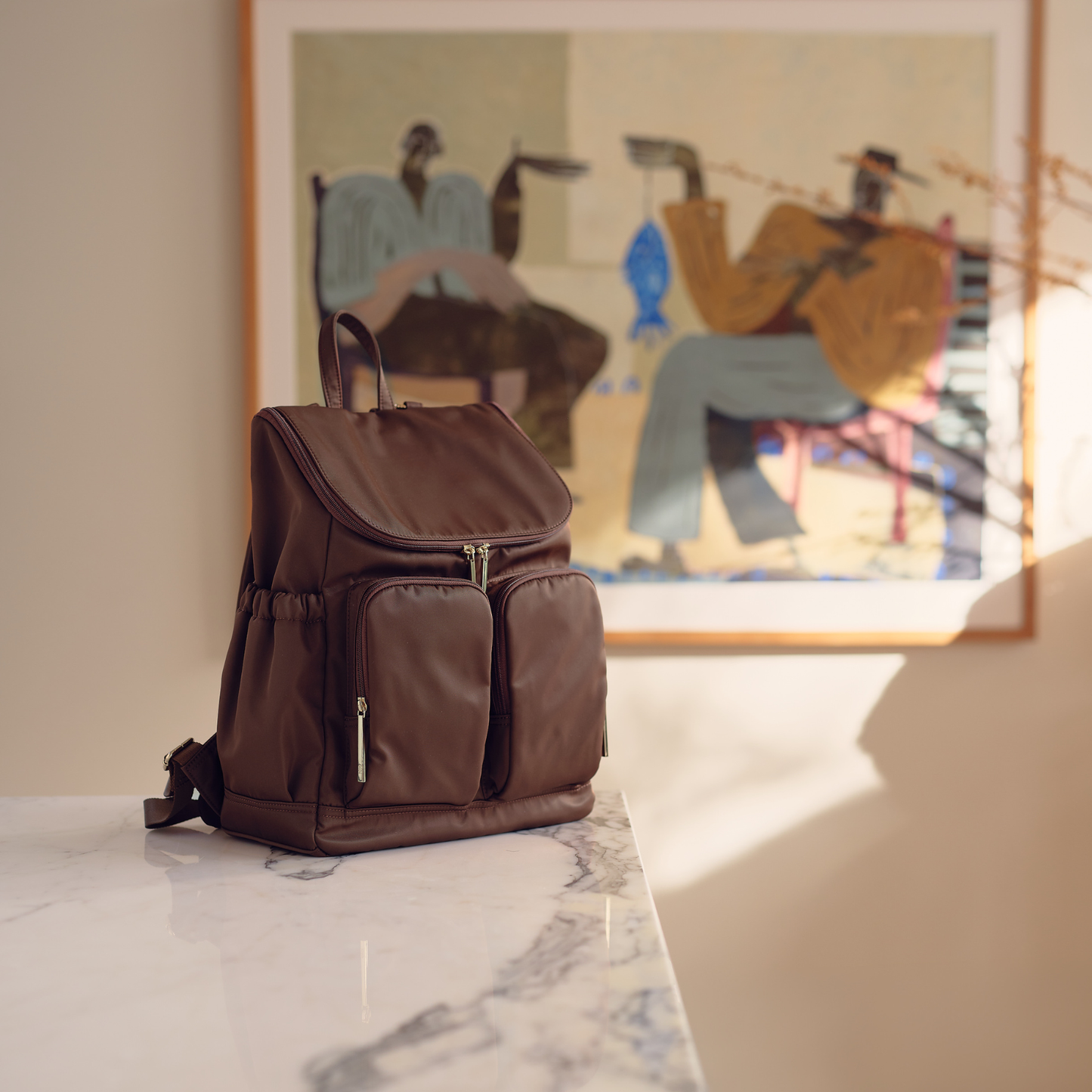 OiOi - Signature Nappy Backpack - Chocolate Nylon